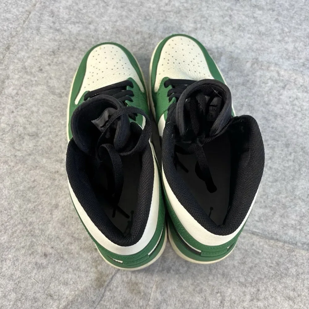852542-301 - Mens 10 / Womens 11.5 Nike Air Jordan 1 Mid SE Pine Green Sneakers
